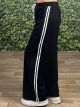 DoubleStripe Highwaist Sweatpants /Black