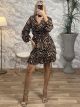 Mini Muslin Animal Print Dress-3045/Zebra Camel