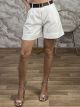 Highwaist Belt Shorts-1558/White