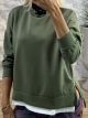 Double Viscose Zippers Sweatshirt-NEW/Khaki