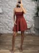 Strapless ShirredTop Viscose Playsuit-3727/Ecai