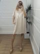 Viscose M Sweatshirt-Dress/Beige