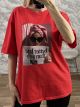 Better Late Oversized T-Shirt/Red