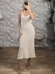 Knitted Cotton Dress-6512/Vanilla