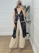 Cotton Knitted Midi Kimono/Black