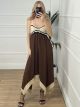 Knitted Bust Dress-2973/Chocolat