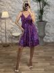 Silk Mini Dress Golden Floral-2515/N1