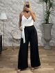 Jumpsuit Side Bow-Black&White