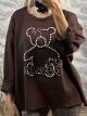 Pearly Teddy Sweatshirt/Chocolat