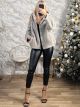 Hood Soft Zipper Fur-1643/Grey
