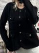 Pockets Buttons Cardigan/Black