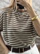 Striped T-Shirt-26338/Khaki