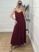 Plain Maxi Dress/Burgundy
