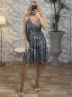 Silk Mini Dress Animal-2515/Grey