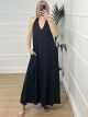 OpenBack 1-Colour Dress/Black