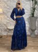 GoldenThread Skirt Set-6032/Blue Royal