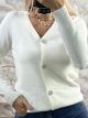 Strass Buttons Cardigan NEW/White