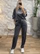 Velvet Buttons Set-25059/Grey