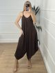 Viscose Asymmetrical Jumpsuit/Chocolat