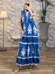 Sleeveless Tunik Dress-8250/Royal Blue