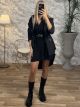 Double Sided Leopard Anorak-8013/Black