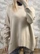Soft Oversized Sweater-8033/Beige