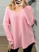 Viscose Soft Touch Sweater/Bubble Pink