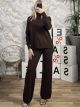 Wool Knitted Set-232/Chocolat