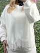Lace Sweatshirt-6002/White