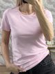 Cotton Mono T-Shirt CrewNeck/Pink