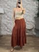 Viscose Belt Maxi Skirt/Ecai