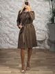 Suede Trench Coat-5172/Chocolat 