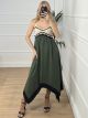 Knitted Bust Dress-2973/Khaki