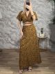Leo Polymorphic Top & Skirt Set-2191/Yellow&Black