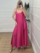 Oversized Satin Maxi Dress/Fux