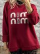 RoundNeck Min Sweatshirt/Dark Red