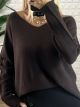 SuperSoft Elastic Ve Sweater/Chocolat