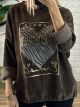 Soft Cord Sweater J'Adore/Chocolat