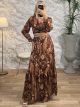 GoldenThread Skirt Set-6032/Camel
