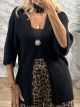 Sun Brooch Cardigan/Black