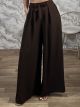Highwaist Wide Bow Pants/Chocolat