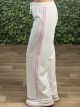 DoubleStripe Highwaist Sweatpants /White