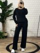 Knitted Strass Set-9121/Black