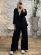 Cord Suit Wide Set/Black