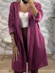 Oversized Hood Cardigan/Magenta