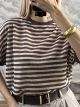 Striped T-Shirt-26338/Chocolat