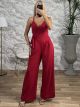 Jumpsuit Side Bow-Red