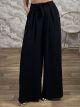 Highwaist Wide Bow Pants/Black