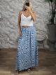 Silk Boho Maxi Skirt-584/Ciel