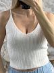 OpenBack Knitted Top/White